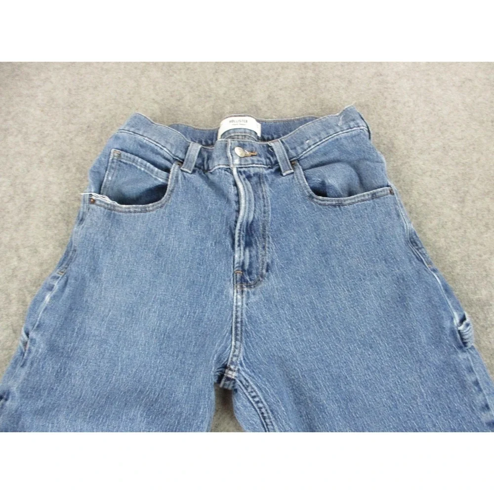 Hollister Jeans Mens 32x30 Blue Super Baggy Wide Leg Relaxed Medium Wash Y2K